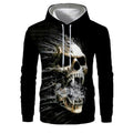 Halloween costumes Hoodies Casual Scary Halloween 2019 Slim Fit Hooded Sweatshirt Skull Smoker